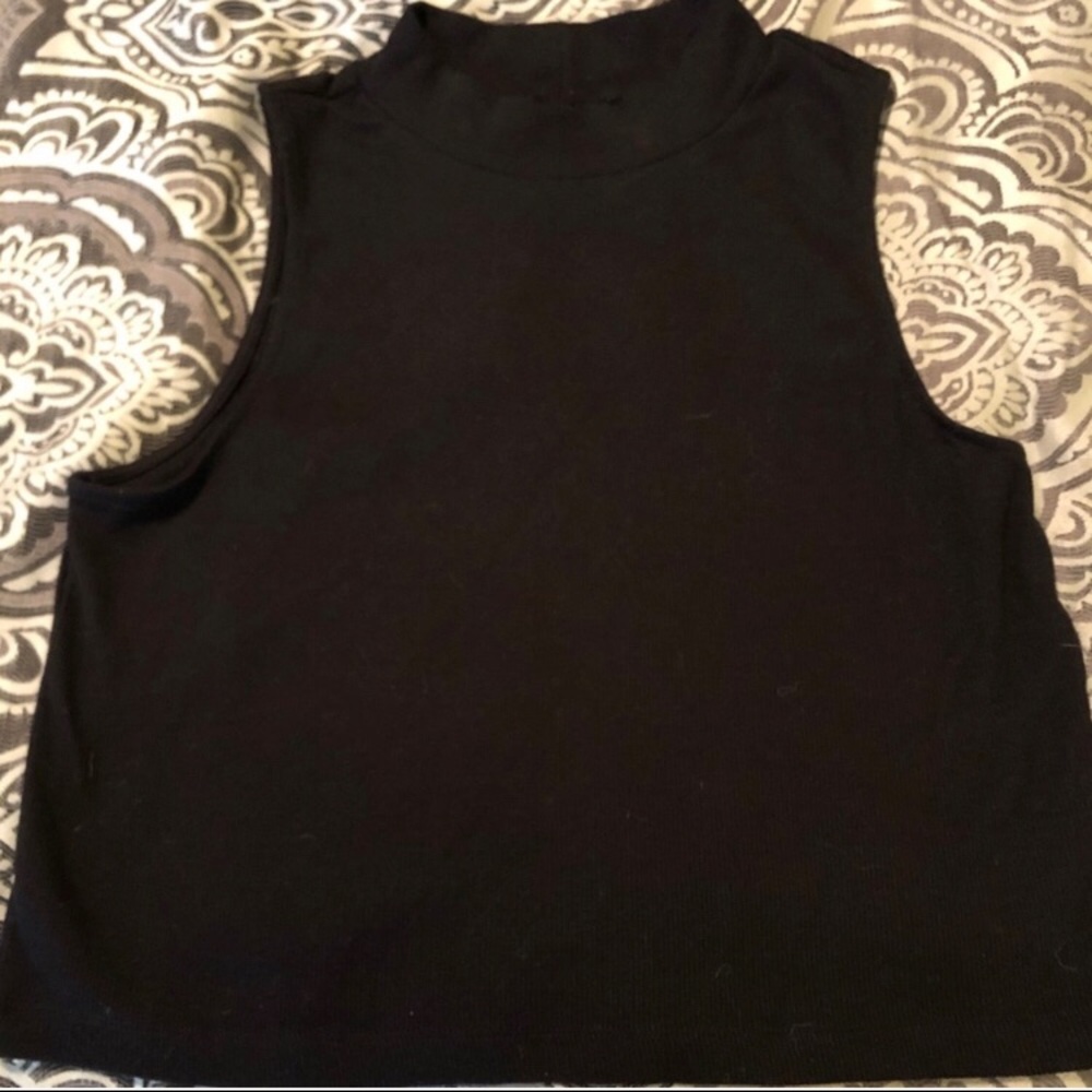 Cropped turtleneck